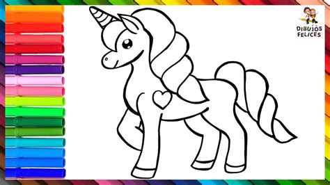 Cómo Dibujar Y Colorear Un Unicornio Arcoiris 🦄🌈 Dibujos Para Niños