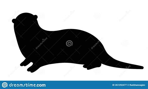 Dark Silhouette Of Weasel Stock Vector Illustration Of Group 261292477