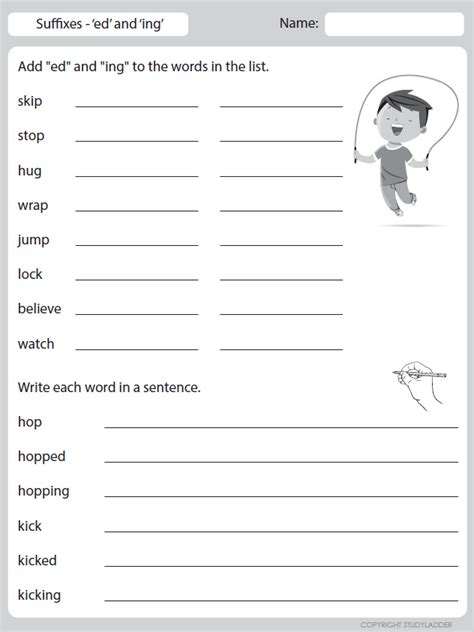 Suffixes Ed And Ing Studyladder Interactive Learning Games