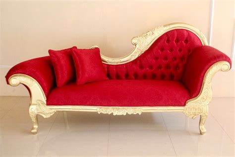 Visita sofassimo para comprar tu sofa. Barock Chaiselongue ISF 028 in gold lackiert mit rotem ...
