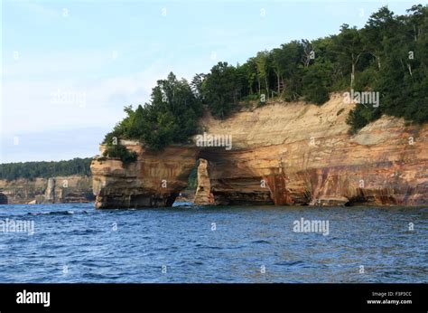 Pictured Rocks National Lakeshore On Lake Superior As Viewed From The