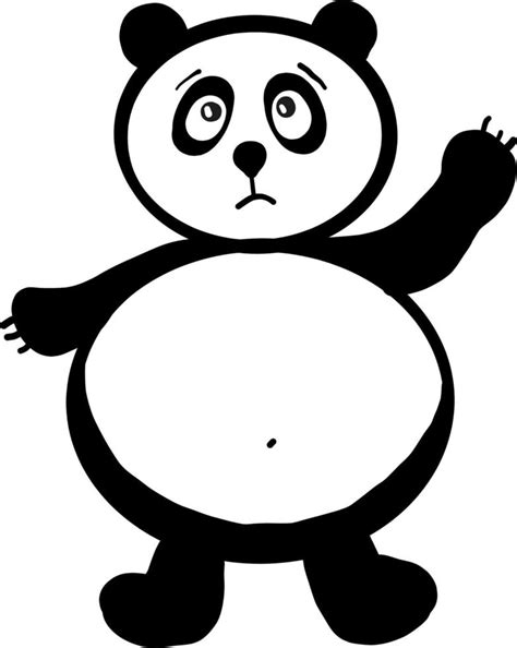 Interesting Fat Panda Illustration Vector On White Background