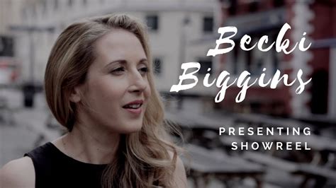 Becki Biggins Presenting Showreel Youtube