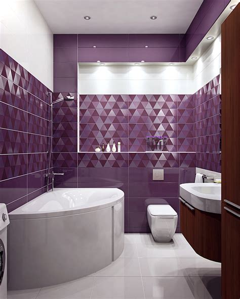 A backsplash isn't just for the kitchen. Luxury Bathroom Designs With Colorful Backsplash ...