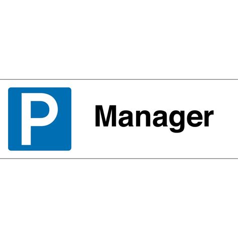 Manager Parking Bay Signs From Key Signs Uk