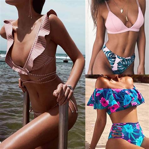 Tcbsg Bikinis 2019 Sexy Swimwear Women Swimsuit Push Up Brazilian Bikini Set Bandeau Summer
