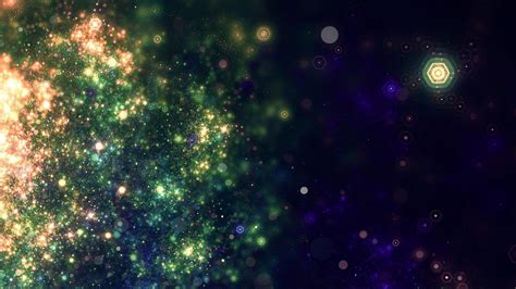 Green Blue Particles Dots Glitter Hd Abstract Wallpapers Hd