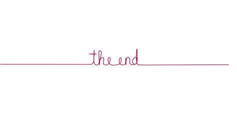 Handwritten The End Text Sign Line Separator Overlay Alpha Channel