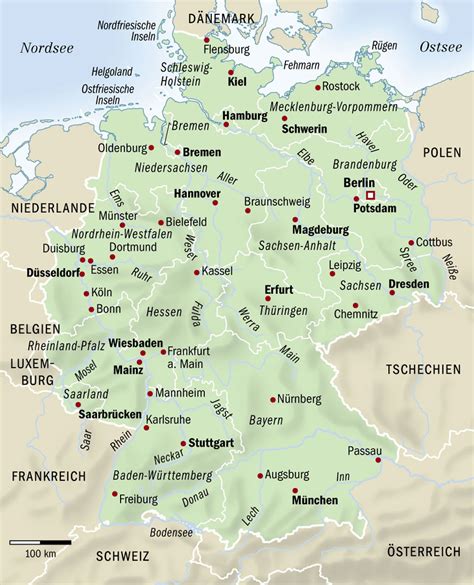 Mapa De Alemania Con Las Ciudades Mapa De Las Principales Ciudades De