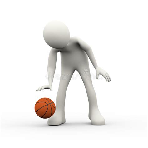 3d Man Basket Ball Player Stock Illustration Illustration Of Field