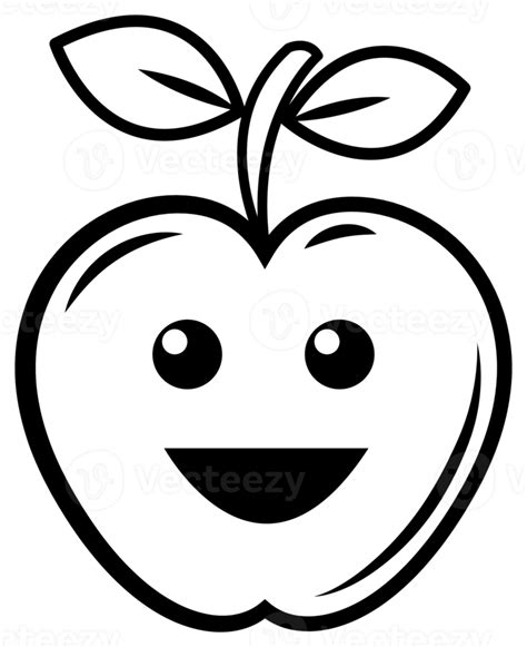 Apple Emoji Line Art Png With Transparent Background 12593771 Png