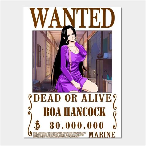 Boa Hancock One Piece Fashion Wanted Boa Hancock Posters And Art Prints Teepublic Boa