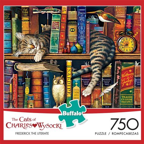 The Cats Of Charles Wysocki Frederick The Literate 750 Piece Jigsaw Puzzle Buffalo Games