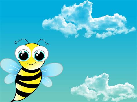 Funny Cute Bee Backgrounds For Powerpoint Templates Ppt Backgrounds