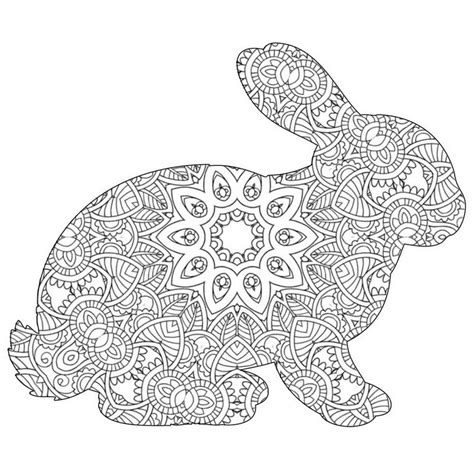Bunny Mandala Coloring Page Rabbit Mandala Coloring Buddy