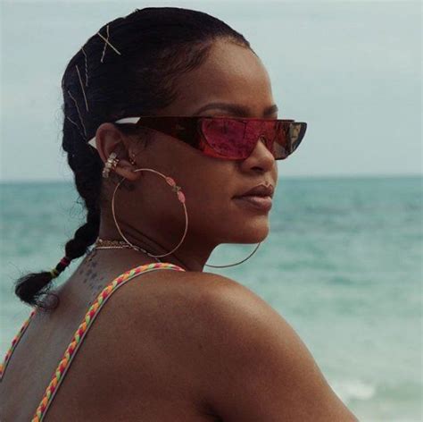 Rihanna Wearing Her Fenty X Dior Sunglasses At The Beachpictwitter