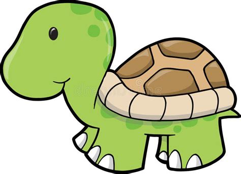 Cute Turtle Vector Illustration Stock Vector Illustration Of Shell