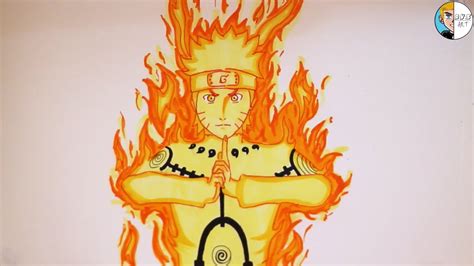 Drawing Naruto Bijuu Mode Dvs Art Youtube