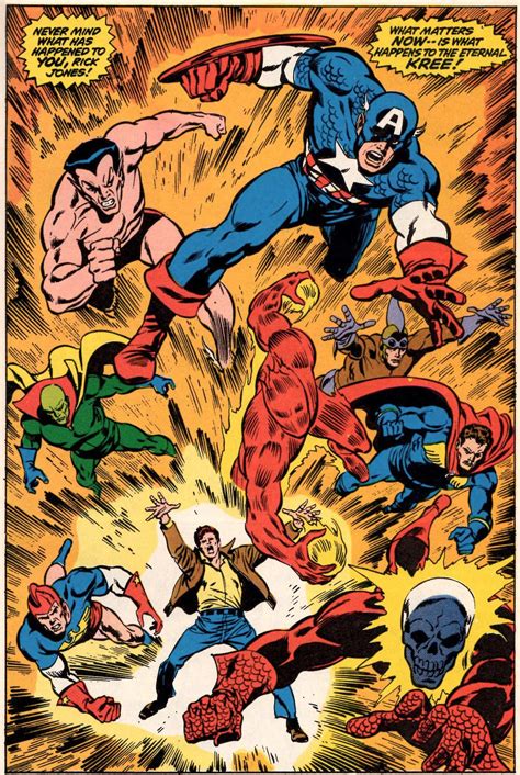 Kree Skrull War Avengers 1972 By John Buscema Comics Comics