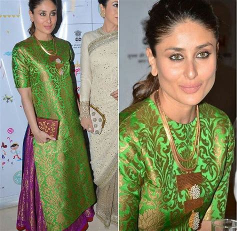 Kareena Kapoor Jacquard Machine Work Green Unstitched Bollywood Designer Suit 5079 Silk