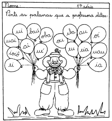 Atividades Encontros Vocalicos Educação Infantil