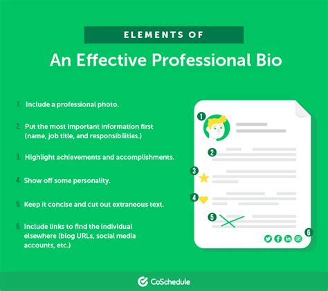 How To Write An Awesome Professional Bio That Stands Out Template
