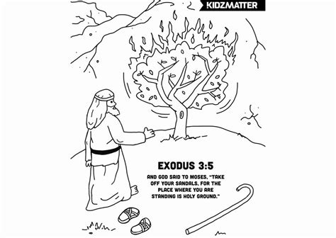 Free Printable Coloring Pages Of Moses And The Burning Bush Coloring Pages