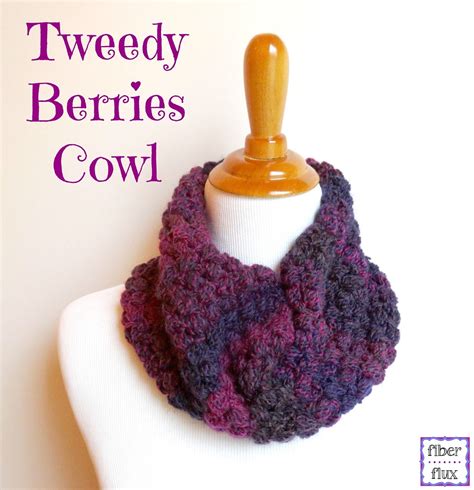 Tweedy Berries Cowl Scarf Crochet Pattern Crochet Cowl Cowl Pattern