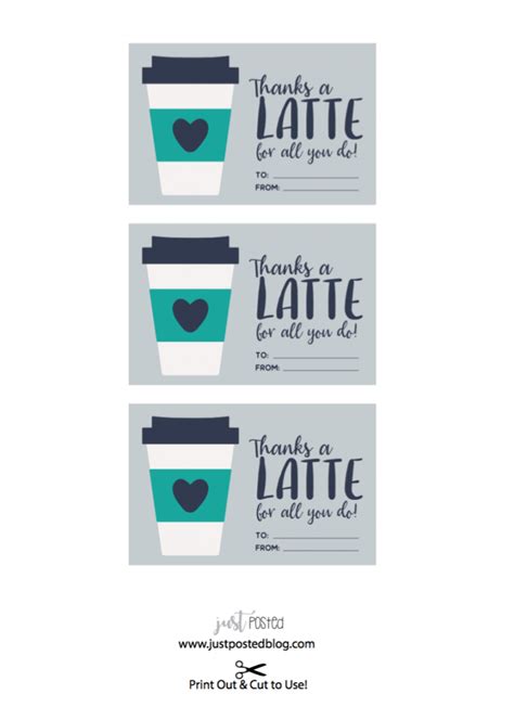 Free Printable For A Starbucks T Card Just Posted