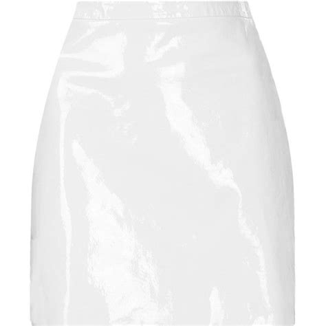 patent aline pelmet skirt by boutique polyvore high waisted white skirt skirts white knee