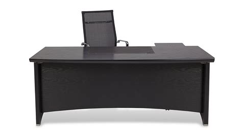 Washington Executive Desk With Return And File Cabinet Black Zuri