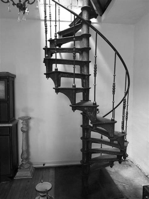 These are the most common widths in use today. For Sale Cast iron industrial spiral staircase (around ...