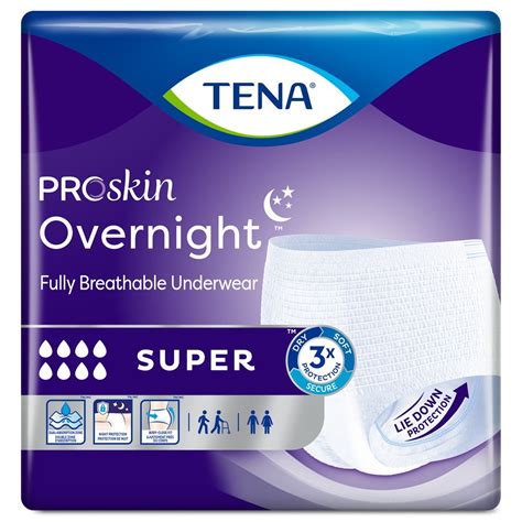 Tena Overnight Super Disposable Pull On Underwear X Large 48 Ct