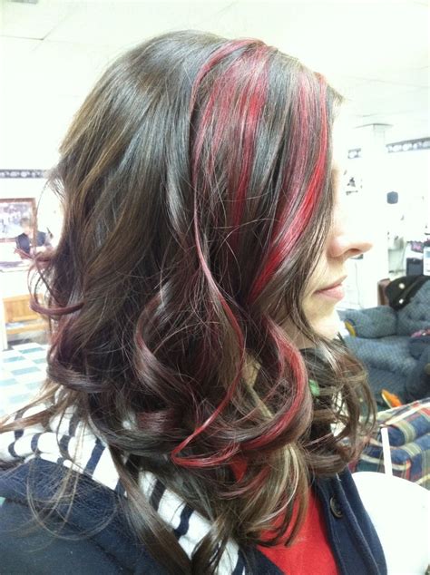 Red Streaks Hair Color Crazy Red Hair Color Cool Hair Color Hair