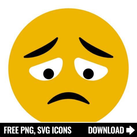 Free Sad Face Emoji Svg Png Icon Symbol Download Image