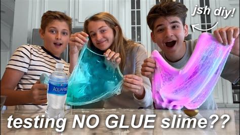 Testing No Glue Slime Ft Jsh Diy 💧 Things To Do When Youre Bored