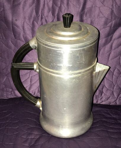 Art Deco Wear Ever Coffee Pot Aluminum Vintage 956 With Correct Lid Ebay