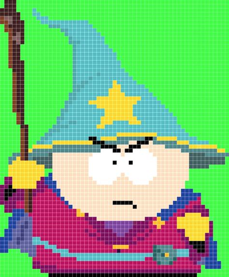 Cartman Wizard South Park Stick Of Truth Pattern Pixel Art Templates