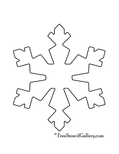 Be sure to check out all the snowflake craft projects that are paper snowflakes are super easy to make, especially with a template. Snowflake Stencil 17 | Free Stencil Gallery