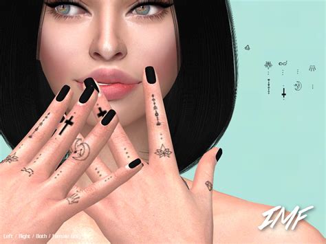 Tattoo Fingers Various By Izziemcfire At Tsr Sims 4 Updates