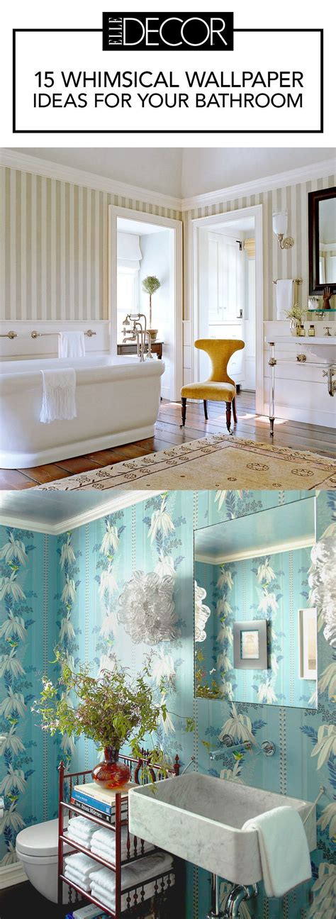 These Bathrooms Will Inspire You to Go Bold with Wallpaper | Striped