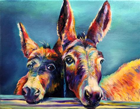 Abbys Donkeys Painting By Robert And Jill Pankey Fine Art America
