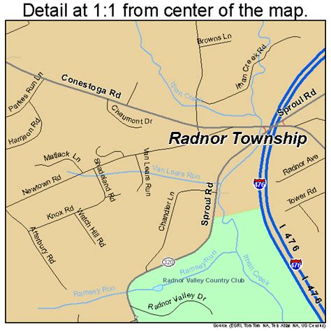 Radnor Township Pennsylvania Street Map 4263268