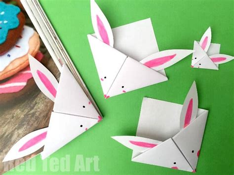 Easy Paper Bunny Bookmark Red Ted Arts Blog Bloglovin Easter