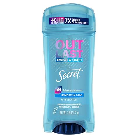 secret outlast invisible solid antiperspirant deodorant for women completely clean usa