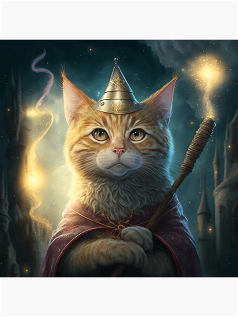 Cat Wizard Feline Magician Furry Sorcerer Magic Animal 12
