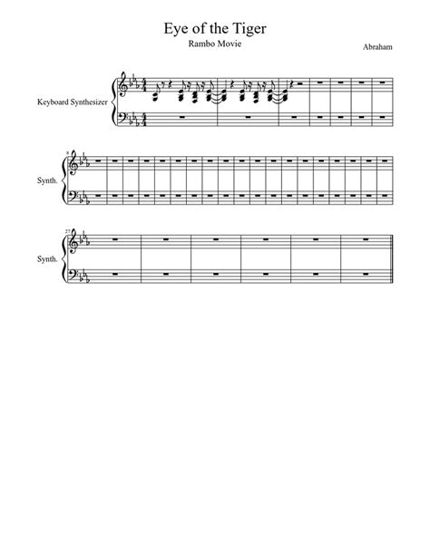 Eye Of The Tiger Sheet Music For Synthesizer Solo