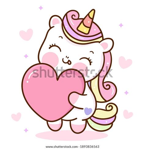 Cute Unicorn Vector Hug Heart Pony 库存矢量图（免版税）1893836563