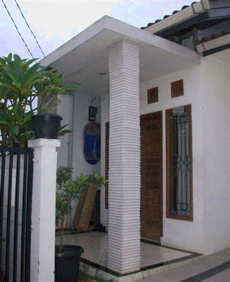 Ide warna cat teras rumah. Model Teras Rumah Kampung Sederhana | Homkonsep