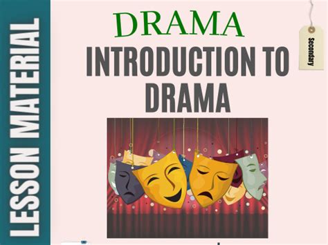 Introduction To Drama Teaching Resources